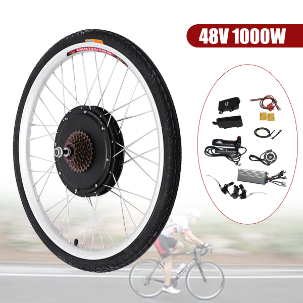 CNCEST Kit de conversión para bicicleta eléctrica, 48 V, 1000 W, 26 pulgadas, rueda trasera CNCEST Kit de conversión para bicicleta eléctrica, 48 V, 1000 W, 26 pulgadas, rueda trasera