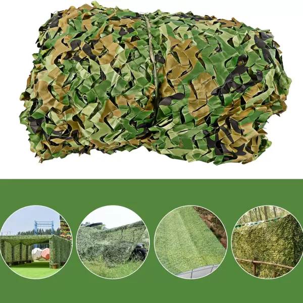 CNCEST Red de Camuflaje de 6X8 m Protección Solar Woodland Army Red de Camuflaje Área Forestal para Ocio CNCEST Red de Camuflaje de 6X8 m Protección Solar Woodland Army Red de Camuflaje Área Forestal para Ocio