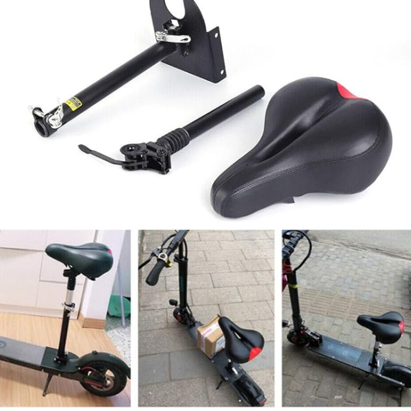 Altura ajustable fácil de instalar Práctico asiento plegable para scooter que absorbe los golpes Altura ajustable fácil de instalar Práctico asiento plegable para scooter que absorbe los golpes
