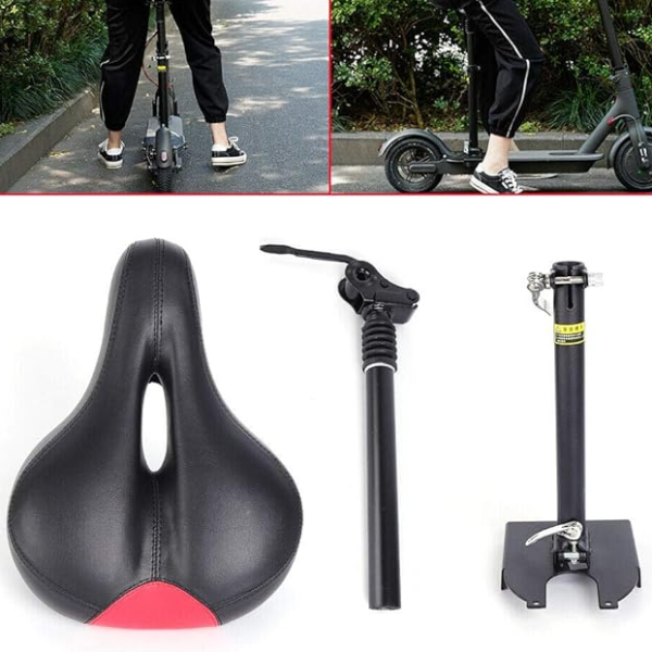 Altura ajustable fácil de instalar Práctico asiento plegable para scooter que absorbe los golpes Altura ajustable fácil de instalar Práctico asiento plegable para scooter que absorbe los golpes