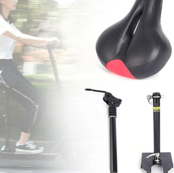 Altura ajustable fácil de instalar Práctico asiento plegable para scooter que absorbe los golpes