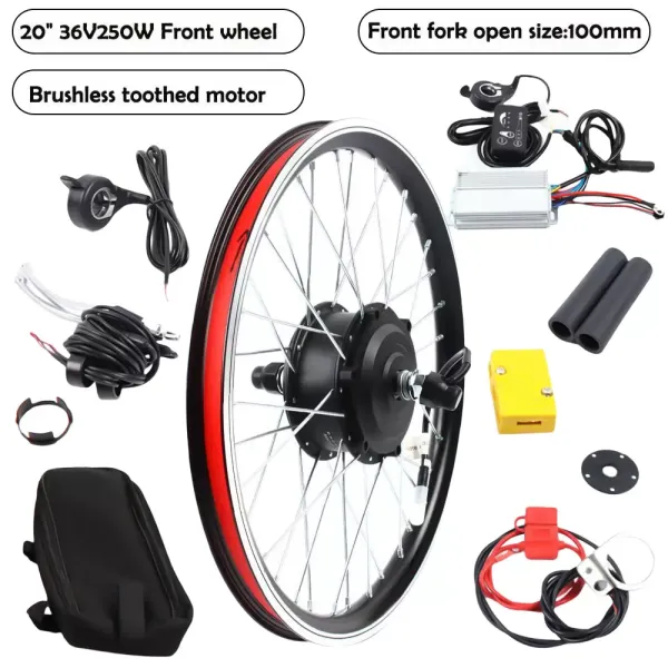 Rueda eléctrica de 20 pulgadas, con buje de motor para bicicleta eléctrica, kit de conversión
