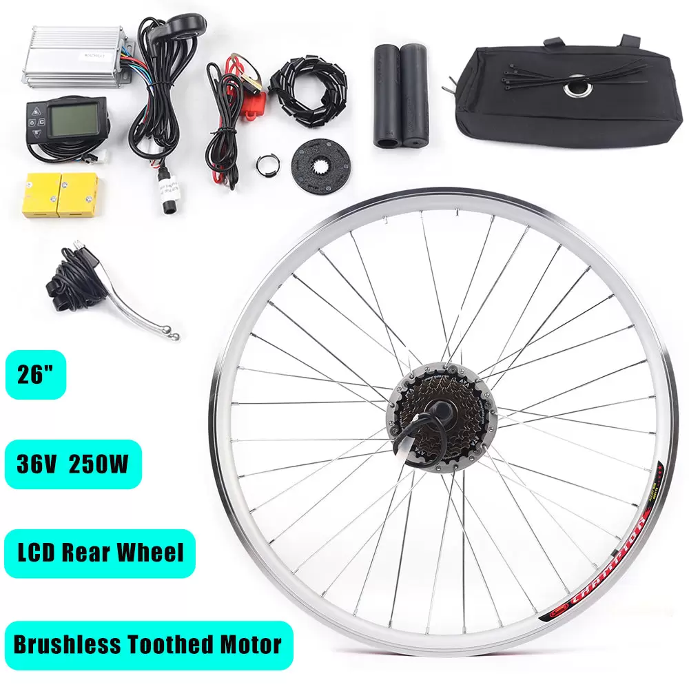 Kit de conversión de 36 V, 350 W, kit de conversión de motor de bicicleta eléctrica