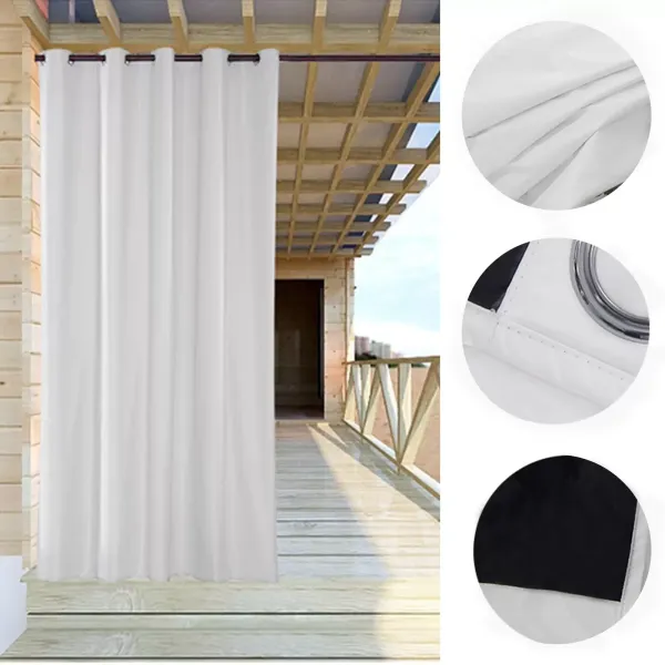 Cortina exterior resistente a la intemperievisual para balcón, terraza, etc, color BLANCO