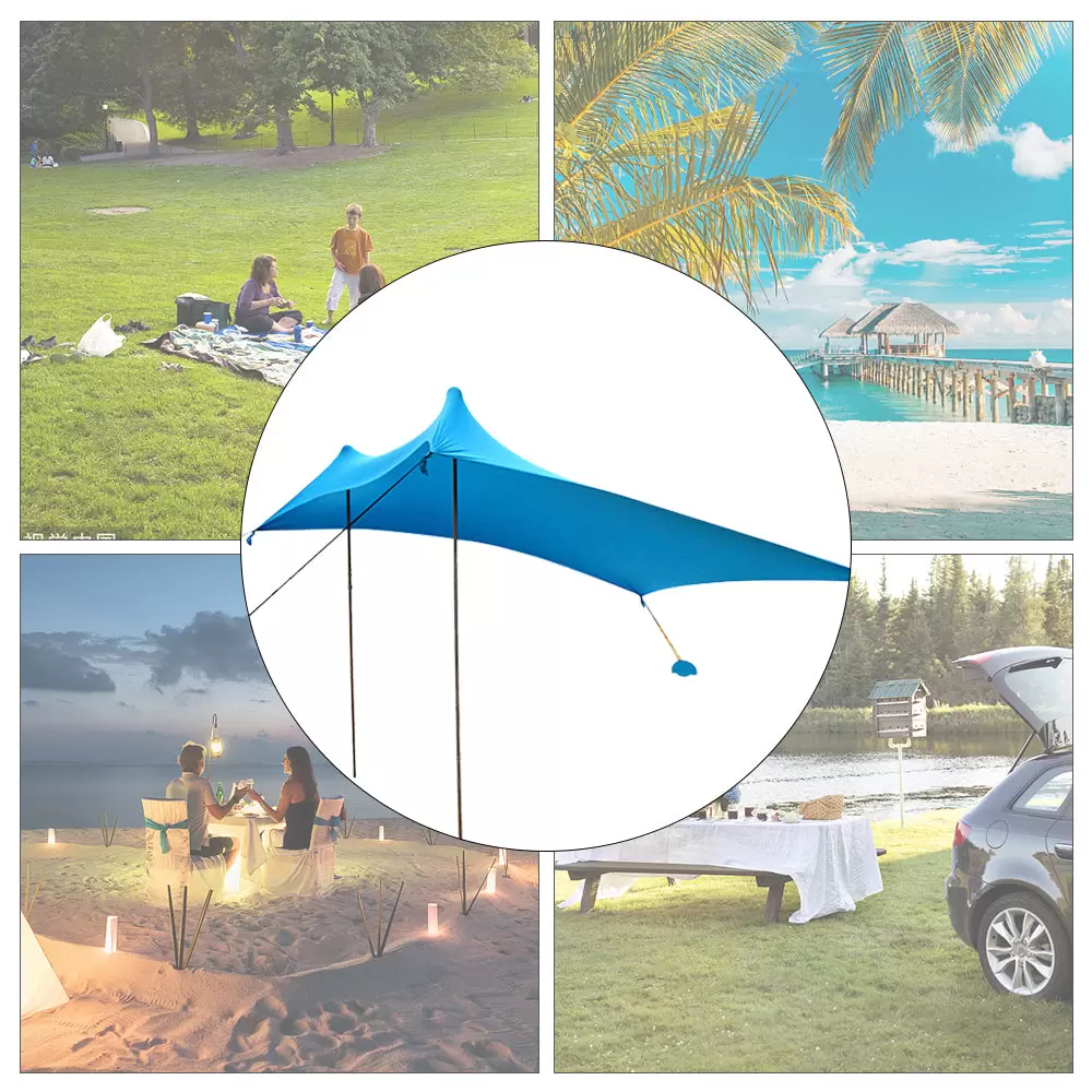 Tienda de campaña para playa, toldo portátil, protección solar, resistente al agua, para exterior, camping, refugio de playa, 3 x 3 x 2 m, azul