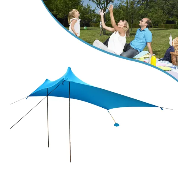 Tienda de campaña para playa, toldo portátil, protección solar, resistente al agua, para exterior, camping, refugio de playa, 3 x 3 x 2 m, azul