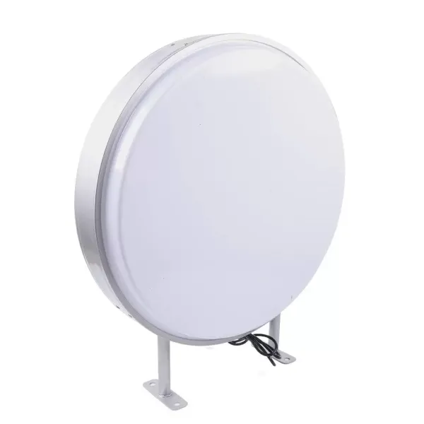 Caja de luz LED redonda, 24 pulgadas, 220V, doble cara, redonda, impermeable, caja de luz LED creativa, para restaurantes, takeaways, tiendas (60 cm)