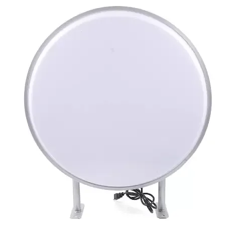 Caja de luz LED redonda, 24 pulgadas, 220V, doble cara, redonda, impermeable, caja de luz LED creativa, para restaurantes, takeaways, tiendas (60 cm)