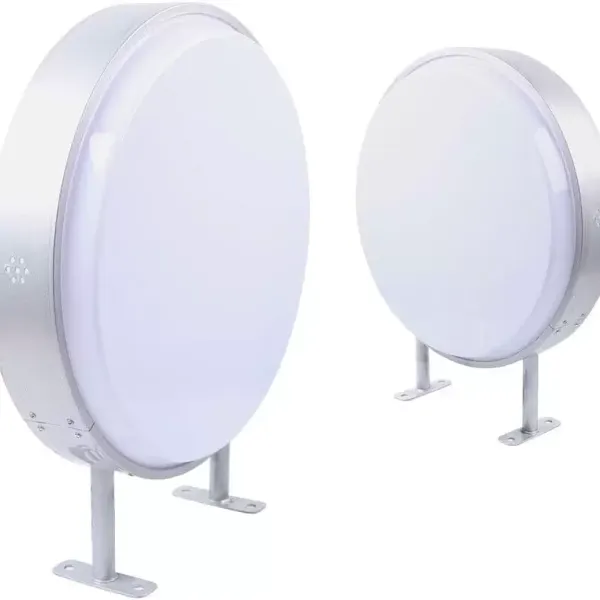 Caja de luz LED redonda, 24 pulgadas, 220V, doble cara, redonda, impermeable, caja de luz LED creativa, para restaurantes, takeaways, tiendas (60 cm)