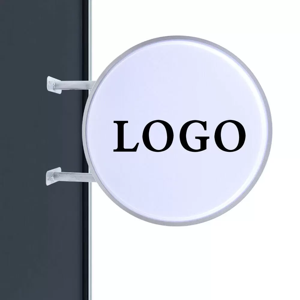 Publicidad de luz LED, doble cara, impermeable, letrero luminoso, 50 cm