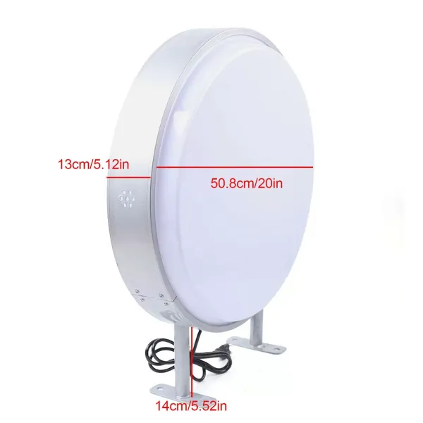 Publicidad de luz LED, doble cara, impermeable, letrero luminoso, 50 cm