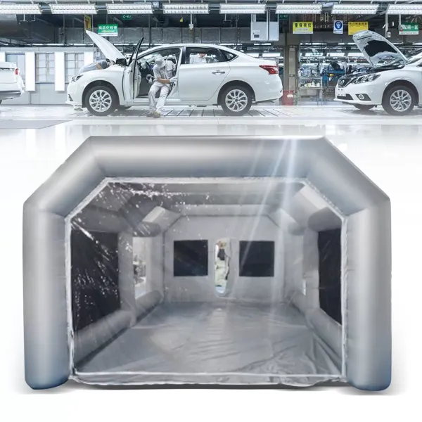 8 x 4 x 3 m portátil cabina de pulverización inflable con ventana transparente y filtración de aire, cabina de pintura de tela Oxford PVC 8 x 4 x 3 m portátil cabina de pulverización inflable con ventana transparente y filtración de aire, cabina de pintura de tela Oxford PVC
