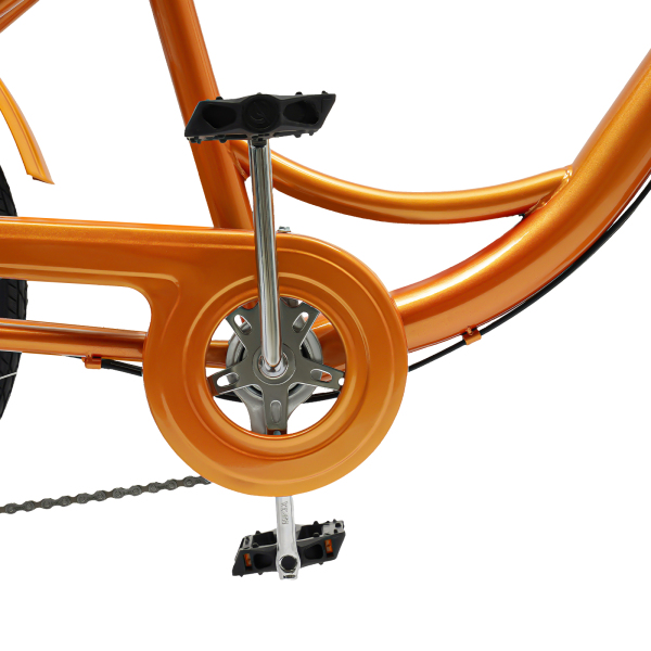 Triciclo para adultos de 24 pulgadas, altura ajustable con cojines, 6 velocidades, color amarillo