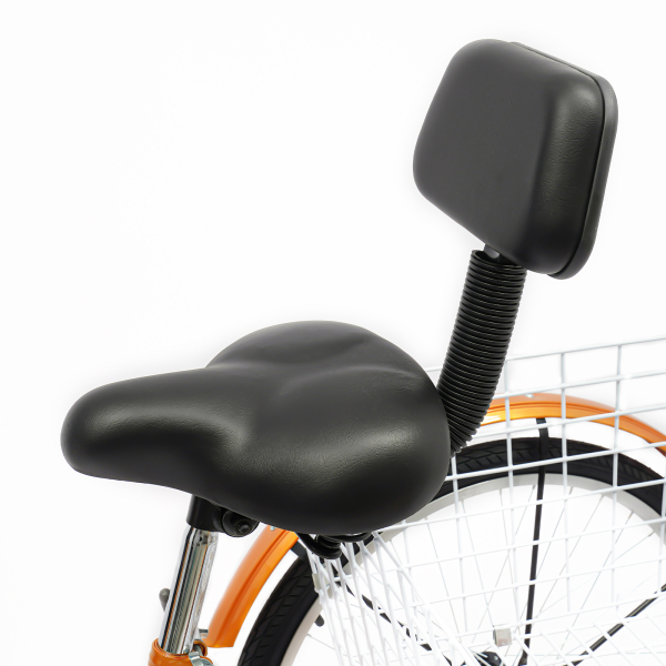 Triciclo para adultos de 24 pulgadas, altura ajustable con cojines, 6 velocidades, color amarillo Triciclo para adultos de 24 pulgadas, altura ajustable con cojines, 6 velocidades, color amarillo