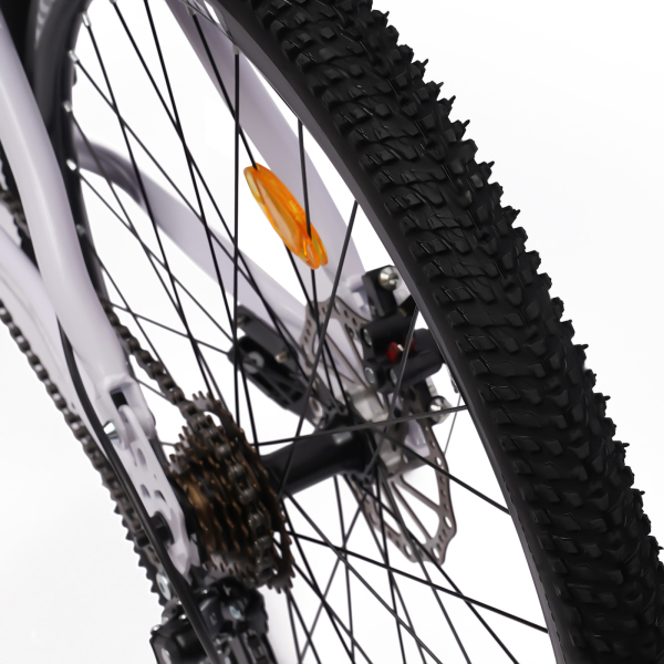 CNCEST Triciclo para adultos de 24 pulgadas, Bicicleta para Picnic con Cesta de la Compra, 6 velocidades, para mayores, capacidad de carga de 110 kg