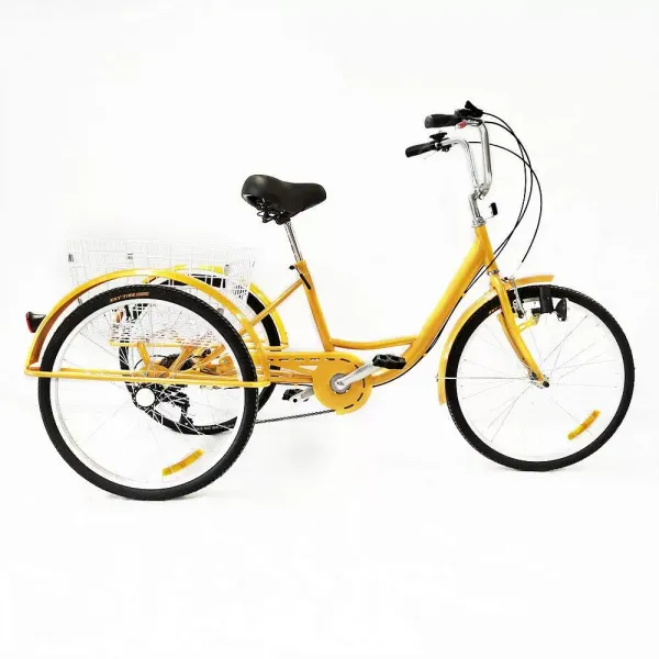 Triciclo para adultos, triciclo con 3 ruedas, bicicleta para personas mayores, 24 pulgadas, 6 velocidades Triciclo para adultos, triciclo con 3 ruedas, bicicleta para personas mayores, 24 pulgadas, 6 velocidades