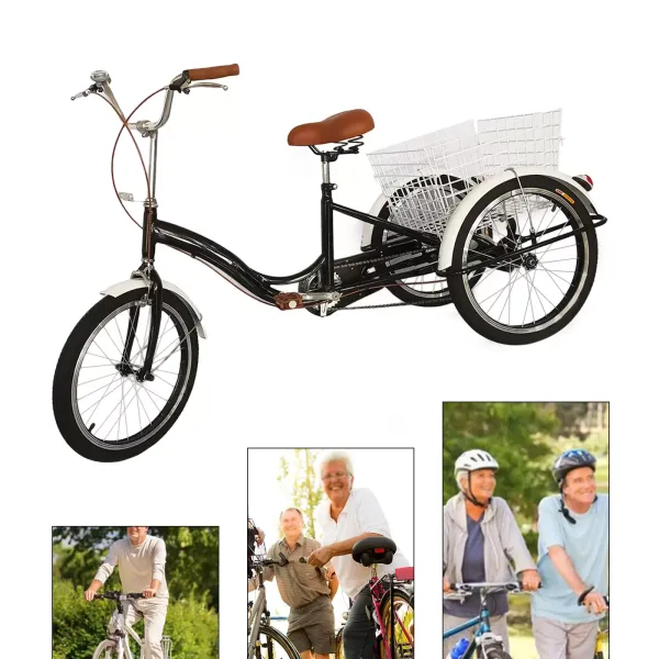 CNCEST Triciclo para Adultos- Bicicleta de 3 Ruedas de 20 CNCEST Triciclo para Adultos- Bicicleta de 3 Ruedas de 20