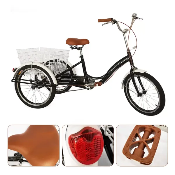 CNCEST Triciclo para Adultos- Bicicleta de 3 Ruedas de 20 CNCEST Triciclo para Adultos- Bicicleta de 3 Ruedas de 20