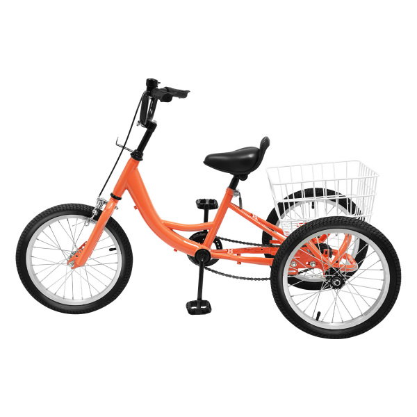 Triciclo Bicicleta de 3 Ruedas de Una Sola Velocidad de 16 Pulgadas, Triciclo Infantil con Cesta Triciclo Bicicleta de 3 Ruedas de Una Sola Velocidad de 16 Pulgadas, Triciclo Infantil con Cesta