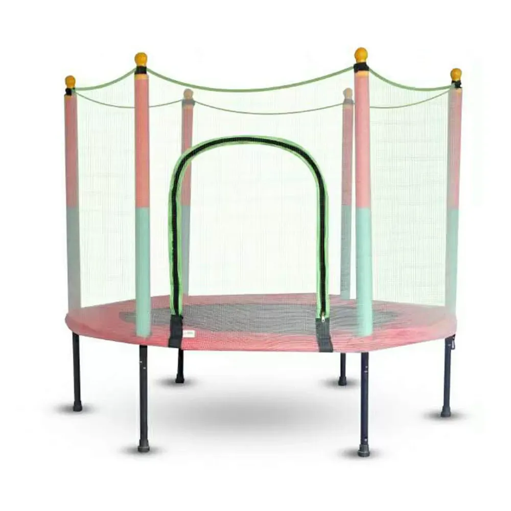 Cama elástica infantil de 140 cm, con red completa, para exteriores, resistencia de 70kg