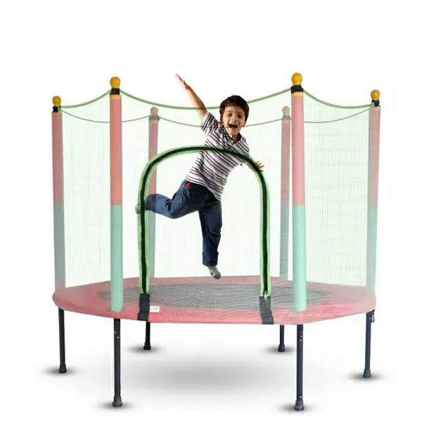 Cama elástica infantil de 140 cm, con red completa, para exteriores, resistencia de 70kg Cama elástica infantil de 140 cm, con red completa, para exteriores, resistencia de 70kg