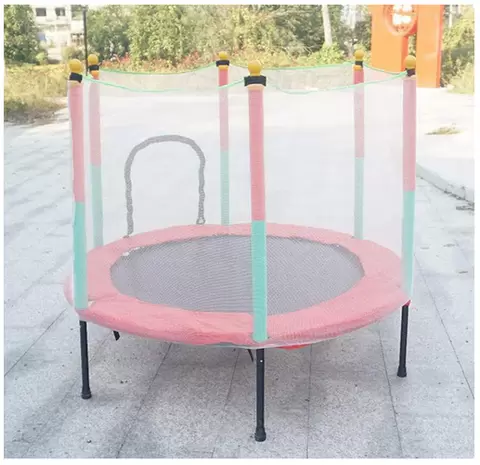 Cama elástica infantil de 140 cm, con red completa, para exteriores, resistencia de 200 kg