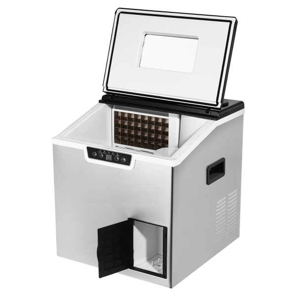 150-180W Máquina para hacer hielo picado y cubitos de hielo, Pantalla LCD, 12-22 min/32 piezas de hielo, Hielo cuadrado, 37,5 x 39,5 x 42 cm 150-180W Máquina para hacer hielo picado y cubitos de hielo, Pantalla LCD, 12-22 min/32 piezas de hielo, Hielo cuadrado, 37,5 x 39,5 x 42 cm