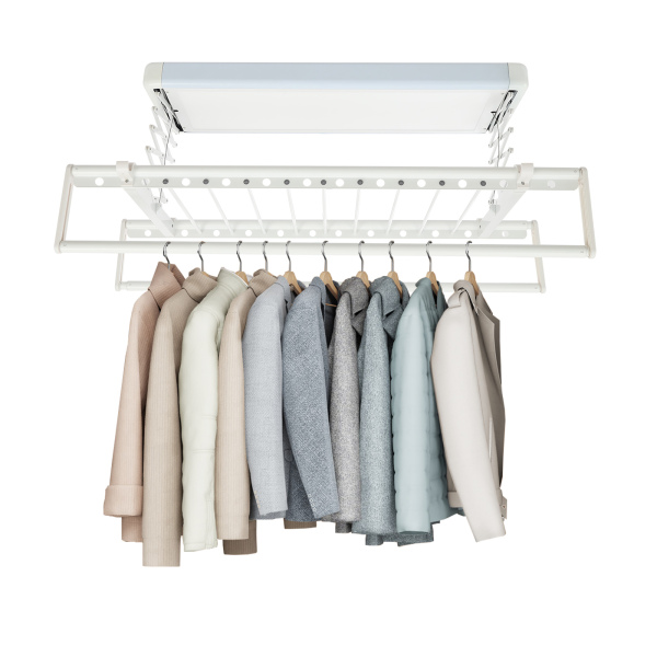 Tendedero de ropa con iluminación eléctrica de 220 V, tendedero de pared, tendedero eléctrico Tendedero de ropa con iluminación eléctrica de 220 V, tendedero de pared, tendedero eléctrico