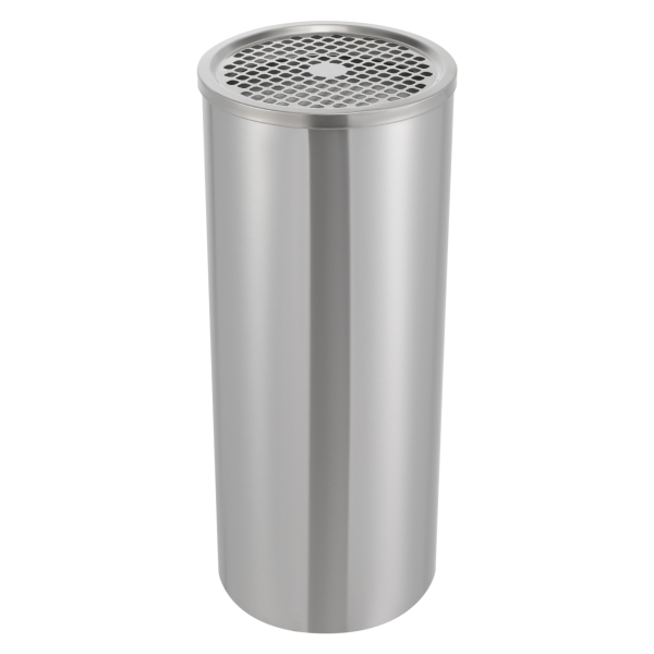 Cenicero de pie de 30 L con cubo de basura, de acero inoxidable
