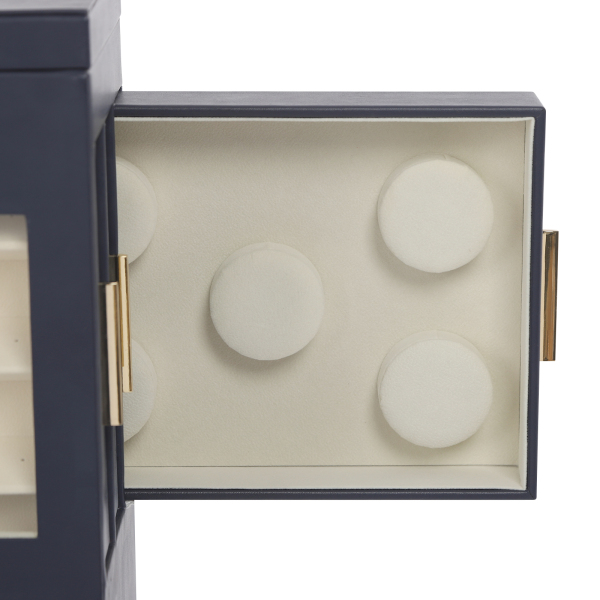Caja de almacenamiento tipo cajón, caja de almacenamiento de joyas de gran capacidad - azul marino Caja de almacenamiento tipo cajón, caja de almacenamiento de joyas de gran capacidad - azul marino