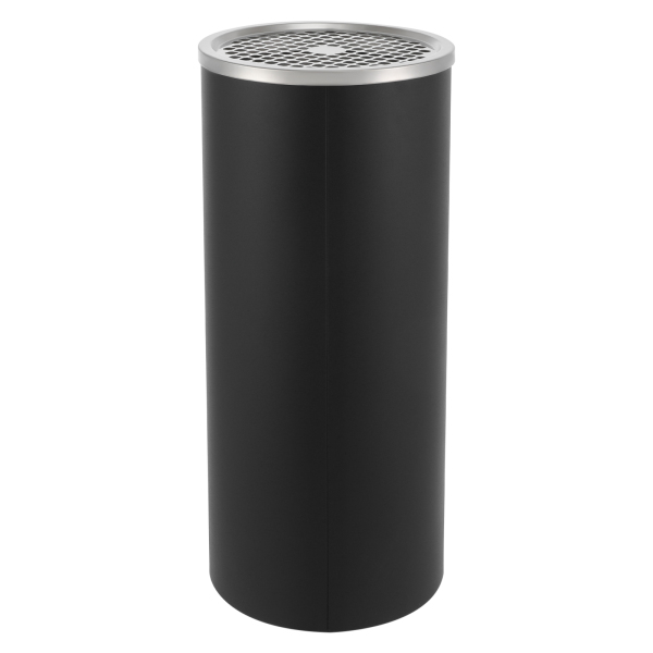 Cenicero de pie de 30 L con cubo de basura, de acero inoxidable, negro Cenicero de pie de 30 L con cubo de basura, de acero inoxidable, negro