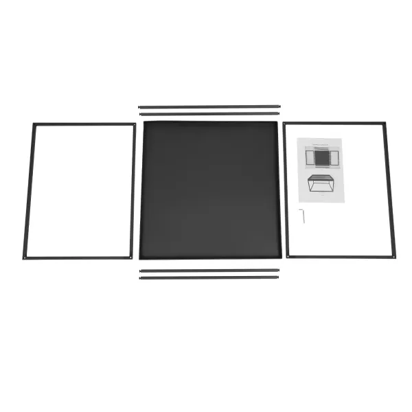 Mesa auxiliar cuadrada pequeña de 24 pulgadas, mesa de refrigerios para interiores y exteriores antioxidante e impermeable (61 x 61 x 47 cm), negro