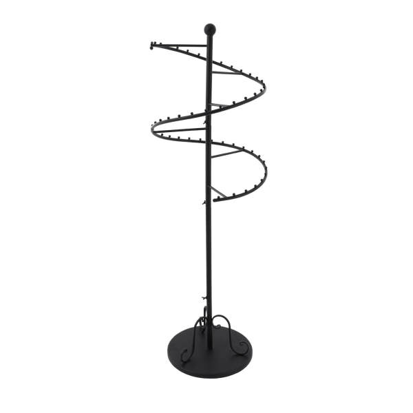 Perchero giratorio en espiral, resistente, percha independiente robusta Negro
