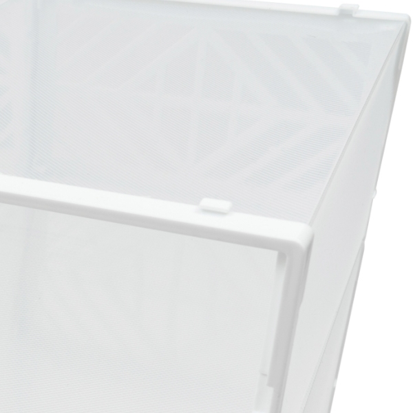 Marco apilable de dos extremos para 20 cajas de zapatos, puerta transparente, diseño hueco - blanco Marco apilable de dos extremos para 20 cajas de zapatos, puerta transparente, diseño hueco - blanco