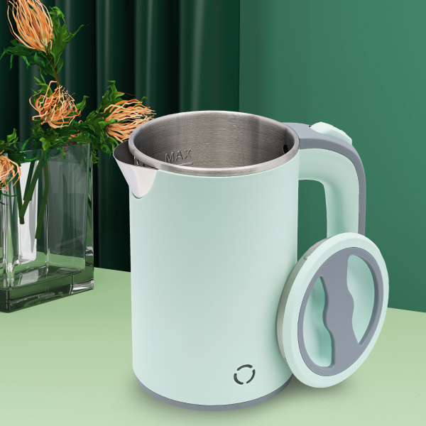 Hervidor de viaje de 800 ml, minihervidor portátil, hervidor de viaje de acero inoxidable (verde)