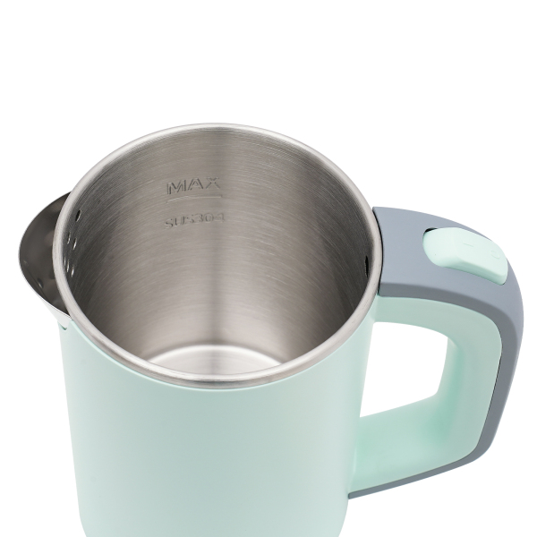 Hervidor de viaje de 800 ml, minihervidor portátil, hervidor de viaje de acero inoxidable (verde)