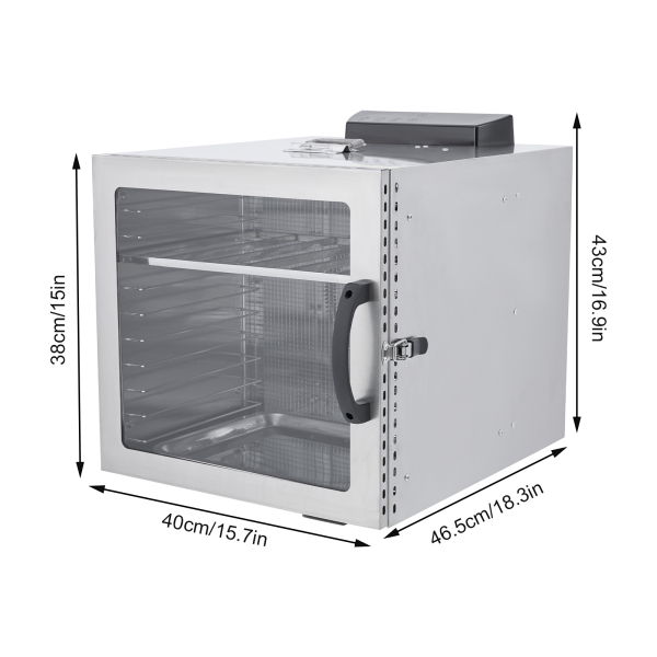 Deshidratador de Alimentos, Gabinete de Secado, Deshidratador de Alimentos de Acero Inoxidable para Filetes de Res, Salchichas y Cecina