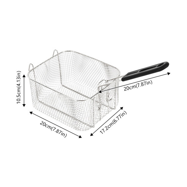 Freidora eléctrica de acero inoxidable de calidad de 5000 W, 6L+6L con cesta y tapa (para patatas fritas, pollo asado) Potencia trifásica