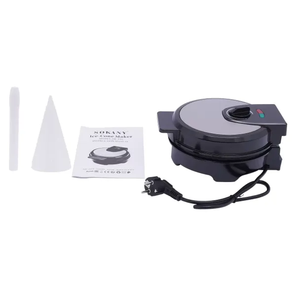 1200W gofrera automática para gofres de hielo, hierro para gofres de hielo, placas antiadherentes, postre, molde para cubitos de hielo