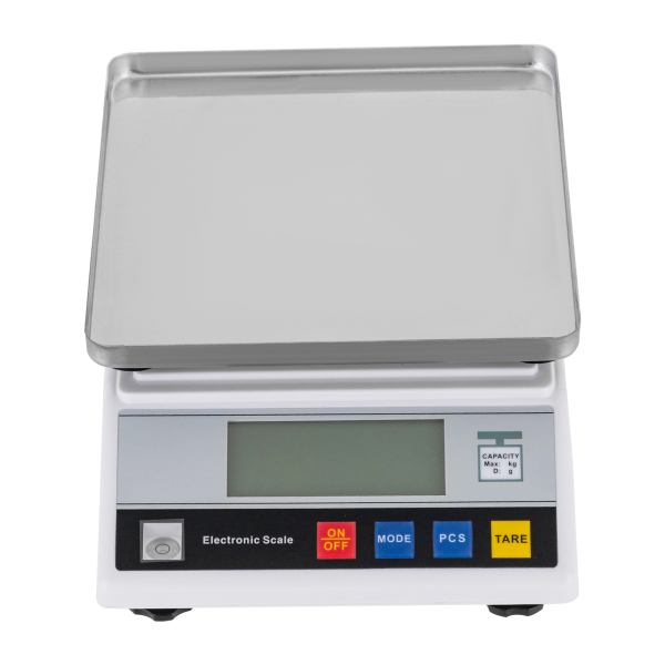 Balanza analítica de alta precisión, Balanza científica inteligente de laboratorio con función de recuento y tara, Blanco Balanza analítica de alta precisión, Balanza científica inteligente de laboratorio con función de recuento y tara, Blanco