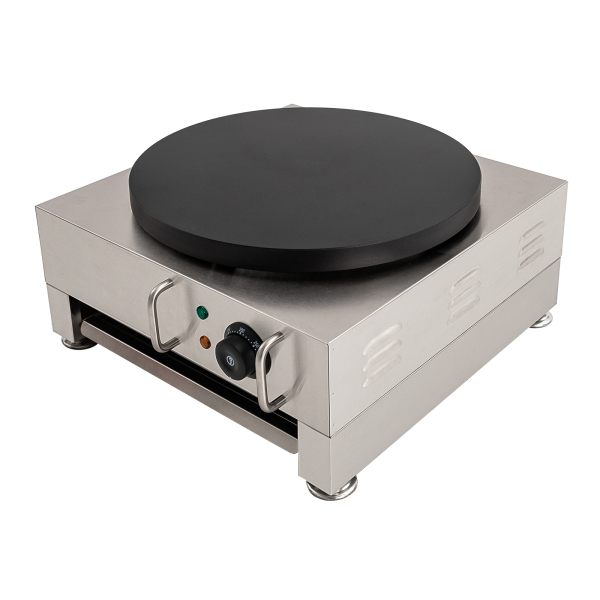 Máquina eléctrica para hacer crepes, plancha grande para crepes de 16 pulgadas con esparcidor de madera