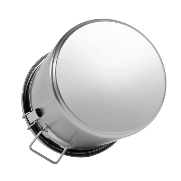 Cubo con tapa y abrazadera de bloqueo hermético para alimentos, de acero inoxidable para cocina 33L, recipiente para almacenar alimentos secos/húmedos Cubo con tapa y abrazadera de bloqueo hermético para alimentos, de acero inoxidable para cocina 33L, recipiente para almacenar alimentos secos/húmedos