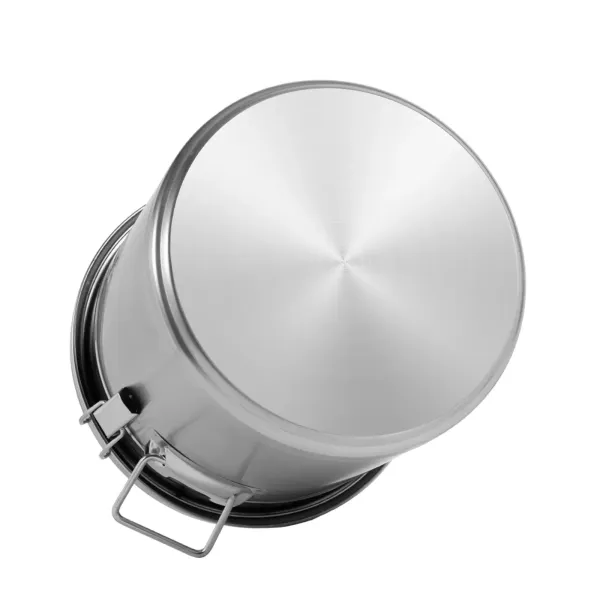 Bidón hermético para alimentos, cocina, granos, recipiente para cereales, recipiente para cocina, acero inoxidable, cubo de harina con tapa (21 l)