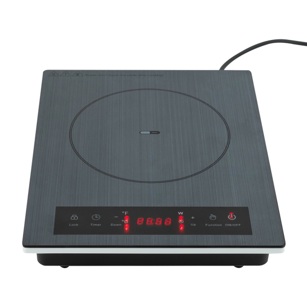 Estufa de inducción portátil, Estufa de inducción eléctrica de 1800 W, temporizador de 3 horas, 35*28*6.5cm, gris