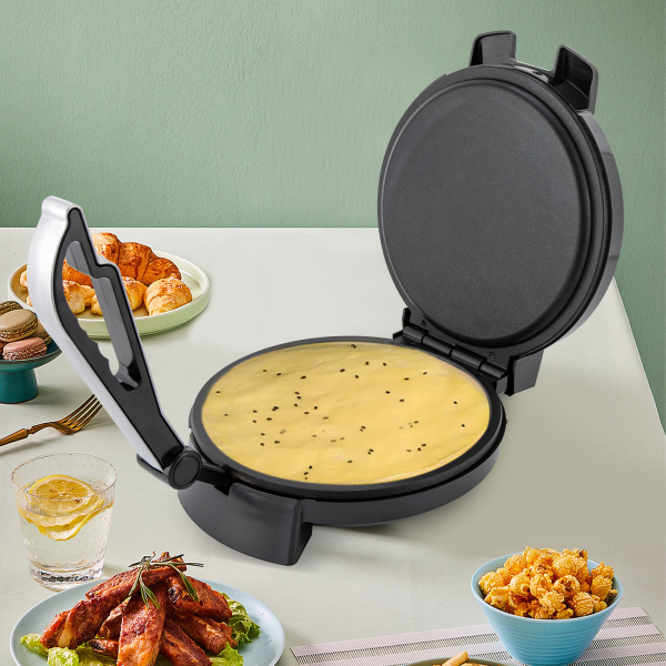 Máquina eléctrica para hacer chapati roti, 1200W,Prensa para tortillas eléctrica estilo México