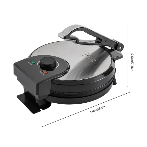 Máquina eléctrica para hacer chapati roti, 1200W,Prensa para tortillas eléctrica estilo México