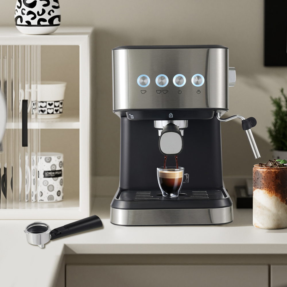 Cafetera, Cafetera de goteo pequeña, Cafetera semiautomática,  para hogar, oficina, café, 18,5 x 26,4 x 28 cm, 1050 W