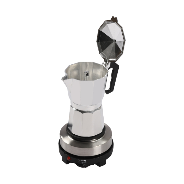 Miniestufa eléctrica de una sola placa calefactora de 500 W para 3 tazas (Cafetera de espresso)