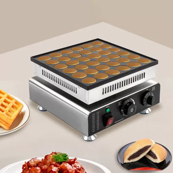900W Mini máquina para hacer panqueques, 50-300℃, máquina para hacer panqueques de 36 orificios, máquina para hacer gofres eléctrica, 33 * 32 * 20cm 900W Mini máquina para hacer panqueques, 50-300℃, máquina para hacer panqueques de 36 orificios, máquina para hacer gofres eléctrica, 33 * 32 * 20cm