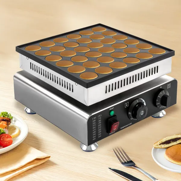 900W Mini máquina para hacer panqueques, 50-300℃, máquina para hacer panqueques de 36 orificios, máquina para hacer gofres eléctrica, 33 * 32 * 20cm 900W Mini máquina para hacer panqueques, 50-300℃, máquina para hacer panqueques de 36 orificios, máquina para hacer gofres eléctrica, 33 * 32 * 20cm